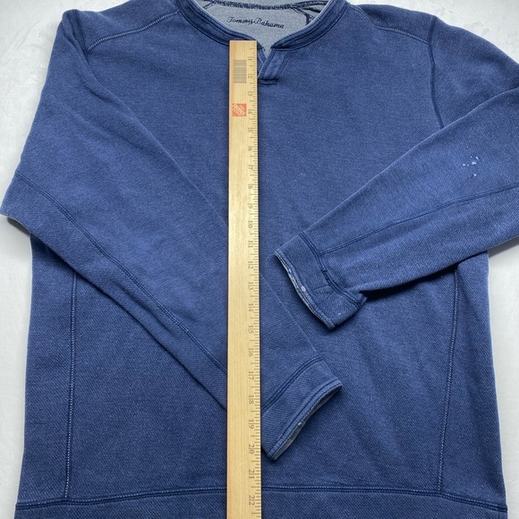 Tommy Bahama Men’s Pull Over Long Sleeve Blue Size Large FLAWED - Picture 3 of 10